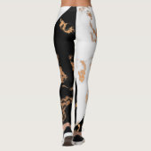 白黒大理石 レギンス (裏面)