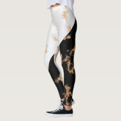 白黒大理石 レギンス (左)