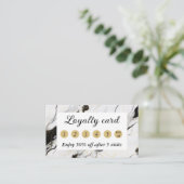 白黒大理石 ロイヤリティカード (スタンド正面)