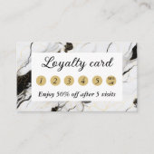 白黒大理石 ロイヤリティカード (正面)
