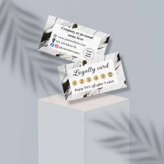 白黒大理石 ロイヤリティカード