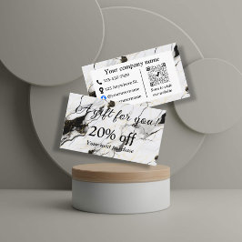 白黒大理石 割引カード