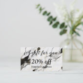 白黒大理石 割引カード (スタンド正面)