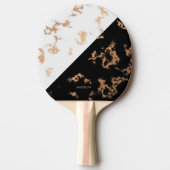 白黒大理石 卓球ラケット (正面)