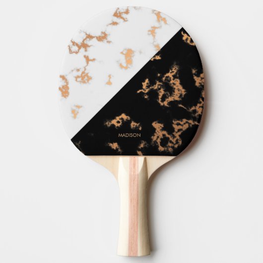 白黒大理石 卓球ラケット (正面)