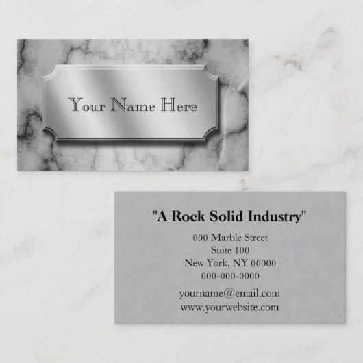 白黒大理石 名刺 (正面/裏面)