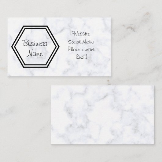白黒大理石 名刺 (正面/裏面)