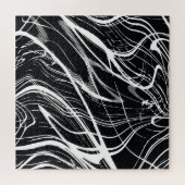 白黒大理石：抽象芸術ヴィンテージ ジグソーパズル (横)