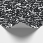 白黒大理石：抽象芸術ヴィンテージ ラッピングペーパー (角)