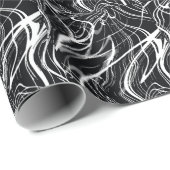 白黒大理石：抽象芸術ヴィンテージ ラッピングペーパー (ロールコーナー)