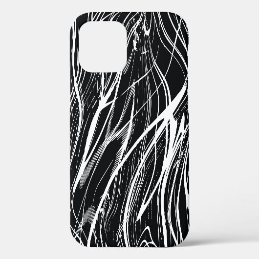 白黒大理石:抽象芸術ヴィンテージ Case-Mate iPhoneケース (裏面)