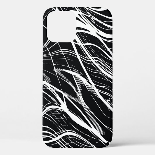 白黒大理石：抽象芸術ヴィンテージ Case-Mate iPhoneケース (裏面)