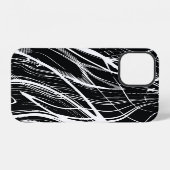 白黒大理石:抽象芸術ヴィンテージ iPhoneケース (裏面横)