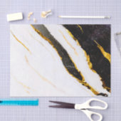 白黒大理石 薄葉紙 (クラフト)