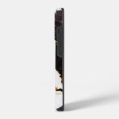 白黒大理石 iPhoneケース (左側面)