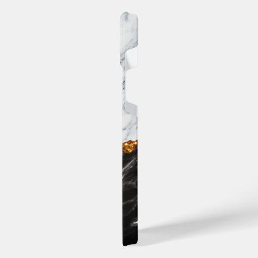 白黒大理石 iPhoneケース (左側面)