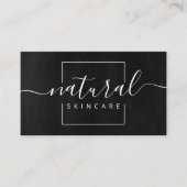 白黒天然スキンケアオーガニックスパ石鹸 名刺 (正面)