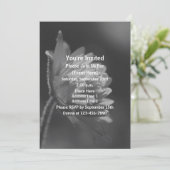 白黒太陽光の花のパーティー 招待状 (スタンド正面)