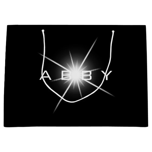 白黒好意ギフトアビースパークライト ラージペーパーバッグ (正面)