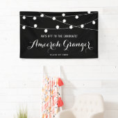 白黒妖精の文字列ライト卒業 横断幕 (インサイチュ)