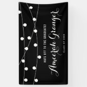 白黒妖精の文字列ライト卒業 横断幕 (縦)