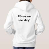 白黒姿スケートマムフード付きスウェットシャツ パーカ (裏面)