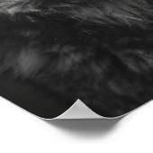 白黒威厳のあるウルフポートレートポスター ポスター (角)