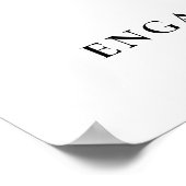 白黒婚約パーティウェルカムサイン ポスター (角)