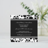 白黒婚約パーティ招待状 招待状 (スタンド正面)