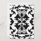 白黒婚約記念日の個人設定 招待状 (裏面)