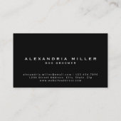 白黒子犬のポープリントパターン 名刺 (裏面)