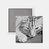 白黒子猫 マグネット (正面/裏面)
