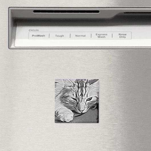 白黒子猫 マグネット (インサイチュ (食洗機))