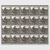 白黒孔雀 ラッピングペーパー (フラット)