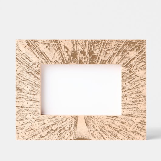 白黒孔雀 レーザー彫刻フレーム (正面)