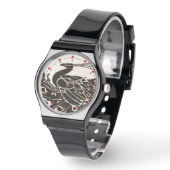 白黒孔雀 腕時計 (傾斜)