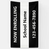 白黒学校の名前を電話に登録する 横断幕 (縦)