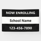 白黒学校の名前を電話に登録する 横断幕 (横)