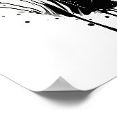 白黒宇宙飛行士の猫 ポスター (角)