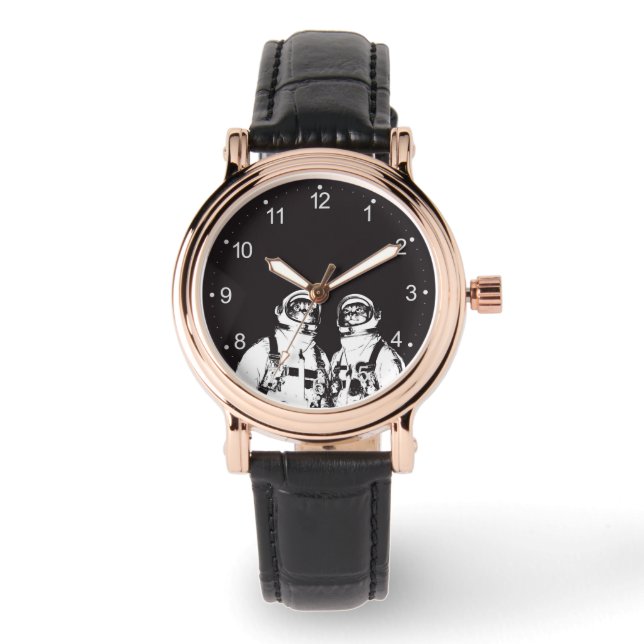 白黒宇宙飛行士 腕時計 (正面)