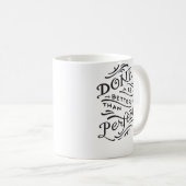 白黒完全なマグよりよい-されます コーヒーマグカップ (正面右)