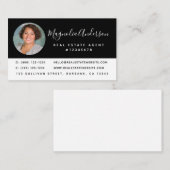 白黒実在エステート名刺 名刺 (正面/裏面)