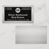 白黒実在屋料 名刺 (正面/裏面)