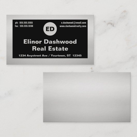 白黒実在屋料 名刺 (正面/裏面)