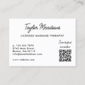 白黒実用QRコード数々のアポイントメント 予約カード (裏面)