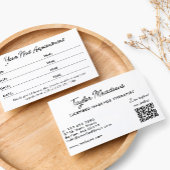 白黒実用QRコード数々のアポイントメント 予約カード