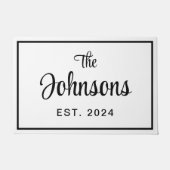 白黒家エレガント年が成立 ドアマット (正面)