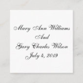 白黒対応RSVPカード エンクロージャーカード (裏面)