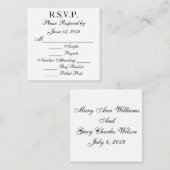 白黒対応RSVPカード エンクロージャーカード (正面/裏面)