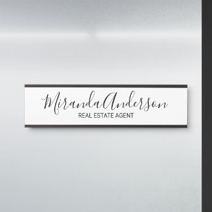 白黒専門のモダンな原稿 サインプレート